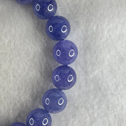 Good Grade Natural Blue Tanzanite Beads Bracelet 39.53g 16.5cm 10.7mm 19 Beads - Huangs Jadeite and Jewelry Pte Ltd