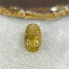 Good Grade Natural Golden Rutilated Quartz Crystal Lulu Tong Barrel 天然金顺发晶水晶露露通桶 
4.08g 17.3 by 11.6mm - Huangs Jadeite and Jewelry Pte Ltd