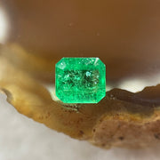 Natural Colombia Green Emerald (Beryl) Cut-Cornered Rectangular step cut 0.60ct 5.5 by 5.0 by 2.9mm - Huangs Jadeite and Jewelry Pte Ltd