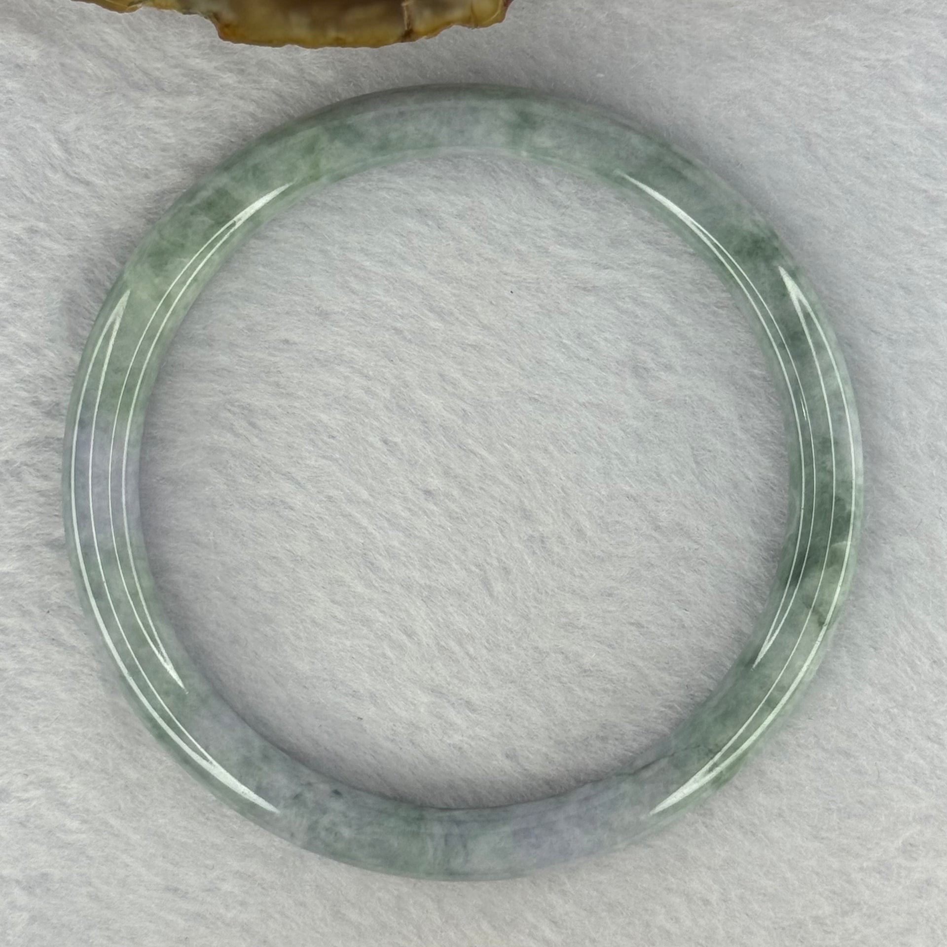 Type A Deep Lavender with Green Piao Hua Jadeite Bangle 22.69g Internal Diameter 59.4mm 6.5 by 7.2mm (Internal Line) - Huangs Jadeite and Jewelry Pte Ltd