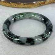 Type A Green Lavender with Moss and Emerald Green Jadeite Bangle Internal Diameter 55.3mm 62.04g 11.0 by 10.6mm (Very Slight Internal Line) - Huangs Jadeite and Jewelry Pte Ltd