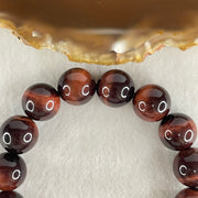 Natural Red Tiger's Eye Quartz Beads Bracelet 45.83g 17cm 12.5mm 17 Beads - Huangs Jadeite and Jewelry Pte Ltd