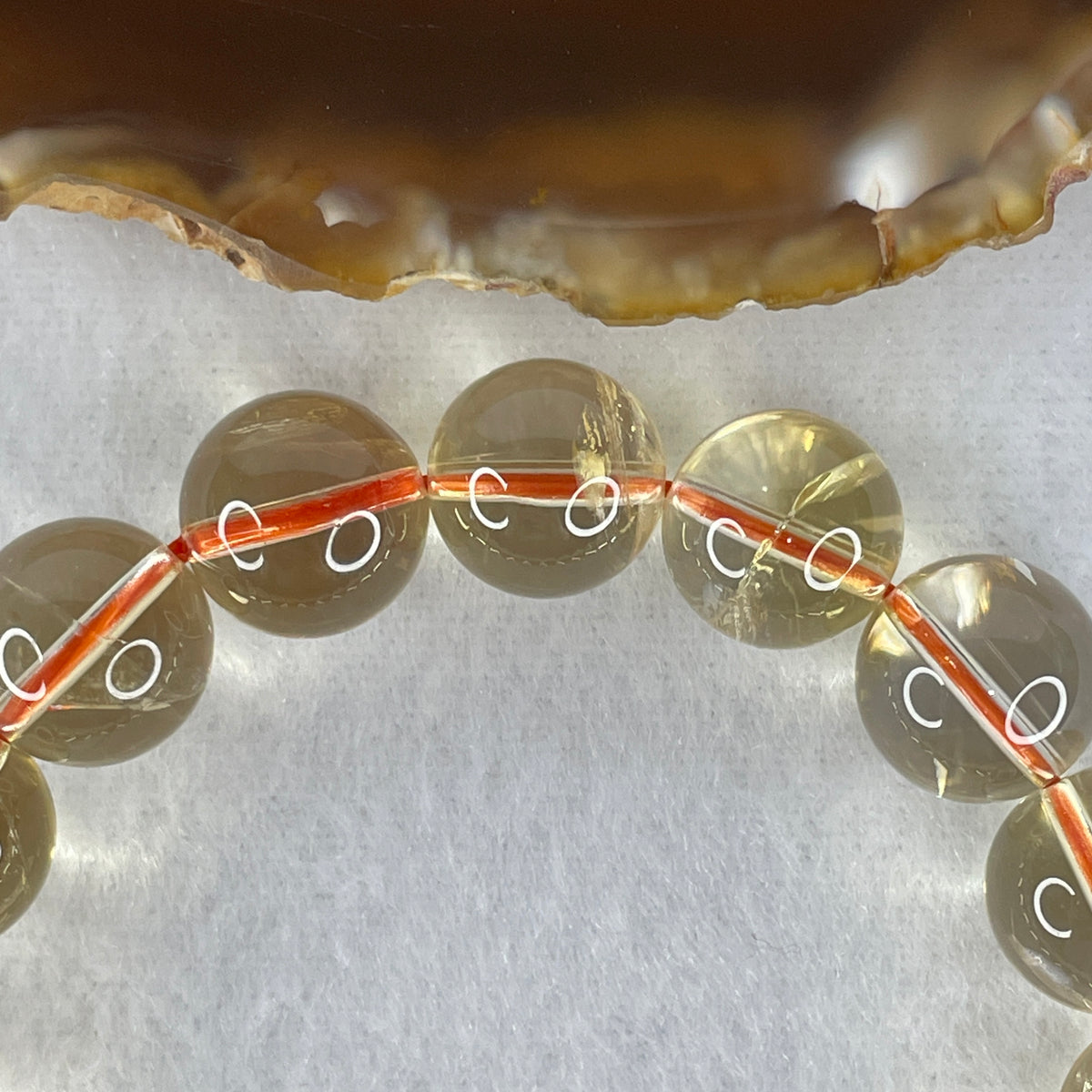 Certified Above Average Grade Natural Yellow Citrine Crystal Beads Bracelet | 12.2mm Golden Merchant's (42.52g | 16cm Wrist Sizing | 17 Beads)