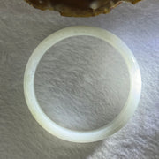 Type A Light Lavender Green to White Jadeite Bangle 25.04g Internal Diameter 49.9mm 10.4 by 5.4mm (Very Slight Internal Line) - Huangs Jadeite and Jewelry Pte Ltd