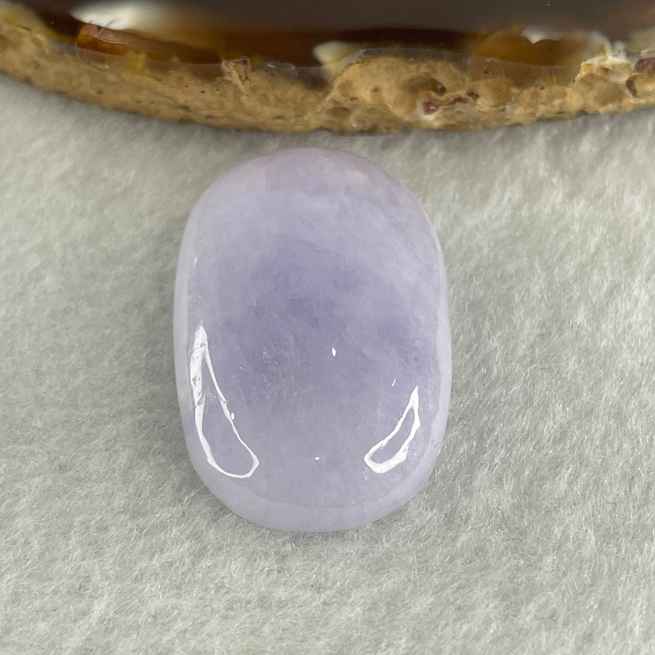Natural Type A Lavender Jadeite Oval Shape Cabochon Stone for Setting 12.12g 34.3 by 21.0 by 7.7mm - Huangs Jadeite and Jewelry Pte Ltd
