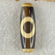 Natural Powerful Tibetan Old Oily Agate One Eye Earthly Dzi Bead Heavenly Master (Tian Zhu) 一眼天诛 9.20g 38.5 by 12.4mm - Huangs Jadeite and Jewelry Pte Ltd