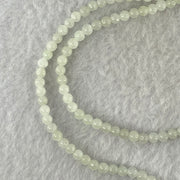 Type A White Jadeite Beads Necklace 16.83g 56cm 4.5mm 160 Beads - Huangs Jadeite and Jewelry Pte Ltd