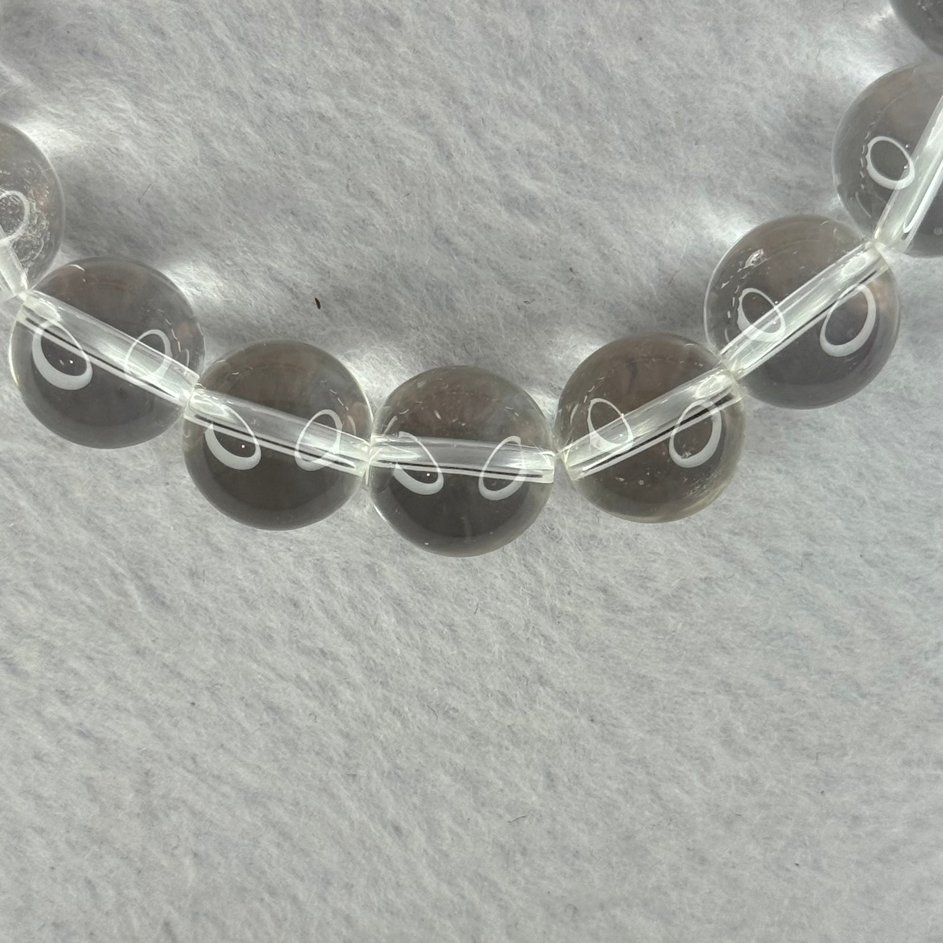 Natural Clear Quartz Beads Bracelet 天然白水晶手链 46.10g 17.5cm 12.9mm 16 Beads - Huangs Jadeite and Jewelry Pte Ltd