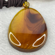 Natural Cognac with Red Amber Pendent 15.33g 65.3 by 46.3 by 14.0mm - Huangs Jadeite and Jewelry Pte Ltd