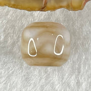 Natural Powerful Tibetan Old Oily Agate Tiger Tooth Daluo Dzi Bead Heavenly Master (Tian Zhu) 1.96g 9.9 by 11.1mm - Huangs Jadeite and Jewelry Pte Ltd