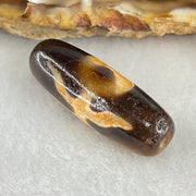 Natural Powerful Tibetan Old Oily Agate Patina Guiren Tairen Human Dzi Bead Totem Amulet Heavenly Master (Tian Zhu) 贵人天诛 4.55g 28.1 by 9.1mm - Huangs Jadeite and Jewelry Pte Ltd