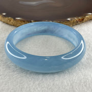 Certified Above Average Natural Sky Blue Aquamarine Bangle 59.31g Inner Diameter 61.9mm 15.5 by 8.4mm ( Close to Perfect) - Huangs Jadeite and Jewelry Pte Ltd