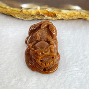Brown Goldstone Pixiu Charm 13.46g 37.5 by 19.9 by 12.5mm - Huangs Jadeite and Jewelry Pte Ltd