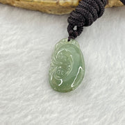 Type A Icy Light Blueish Green Jadeite Ruyi Pendent 3.99g 25.9 by 13.8 by 3.9mm - Huangs Jadeite and Jewelry Pte Ltd