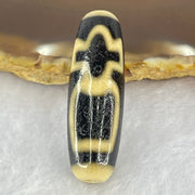 Natural Powerful Tibetan Old Oily Agate Cai Shen with Moon Sun Star Dzi Bead Heavenly Master (Tian Zhu) 财神天珠 8.66g 38.2 by 12.2mm - Huangs Jadeite and Jewelry Pte Ltd