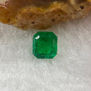 Natural Colombia Green Emerald (Beryl) Cut-Cornered Rectangular step cut 0.54ct 5.4 by 5.0 by 3.2mm - Huangs Jadeite and Jewelry Pte Ltd