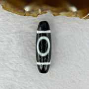 Natural Powerful Tibetan Old Oily Agate 1 Eye With Mountain Support Dzi Bead Heavenly Master (Tian Zhu) 一眼靠天珠 7.45g 38.0 by 11.8mm - Huangs Jadeite and Jewelry Pte Ltd