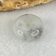 Type A Wuji Grey Jadeite Ping An Kou Donut Charm Pendant 3.32g 15.2 by 6.8mm - Huangs Jadeite and Jewelry Pte Ltd