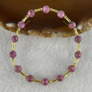 Natural Lepidolite Beads Bracelet with Charms 5.57g 15cm 6.1mm 14Beads - Huangs Jadeite and Jewelry Pte Ltd