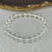 Natural Clear Quartz Bracelet 天然白水晶手链 18.78g 16.5cm 8.4mm 24 Beads - Huangs Jadeite and Jewelry Pte Ltd