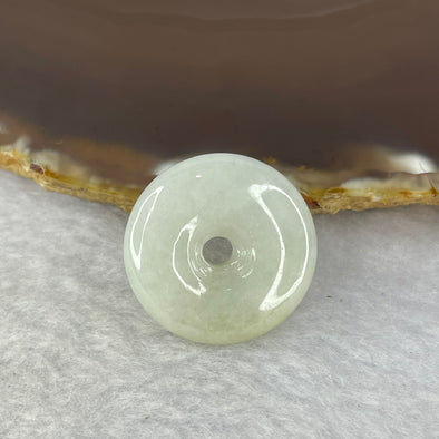 Type A Light Green Jadeite Ping An Kou Donut Charm/Pendent 7.84 by 24.9 by 6.1mm - Huangs Jadeite and Jewelry Pte Ltd