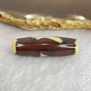 Natural Powerful Tibetan Old Oily Agate 5 Eyes Lightning Dzi Bead Heavenly Master (Tian Zhu) 五眼闪电天珠 8.77g 37.9 by 12.2mm - Huangs Jadeite and Jewelry Pte Ltd