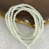 Type A Semi Icy White to Faint Green Jadeite Beads Necklace 13.62g 3.6mm Beads 189 Beads - Huangs Jadeite and Jewelry Pte Ltd