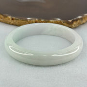 Type A Faint Lavender and Faint Green Jadeite Bangle Internal Diameter 58.5mm 58.12g 12.7 by 8.4mm (Internal Line) - Huangs Jadeite and Jewelry Pte Ltd