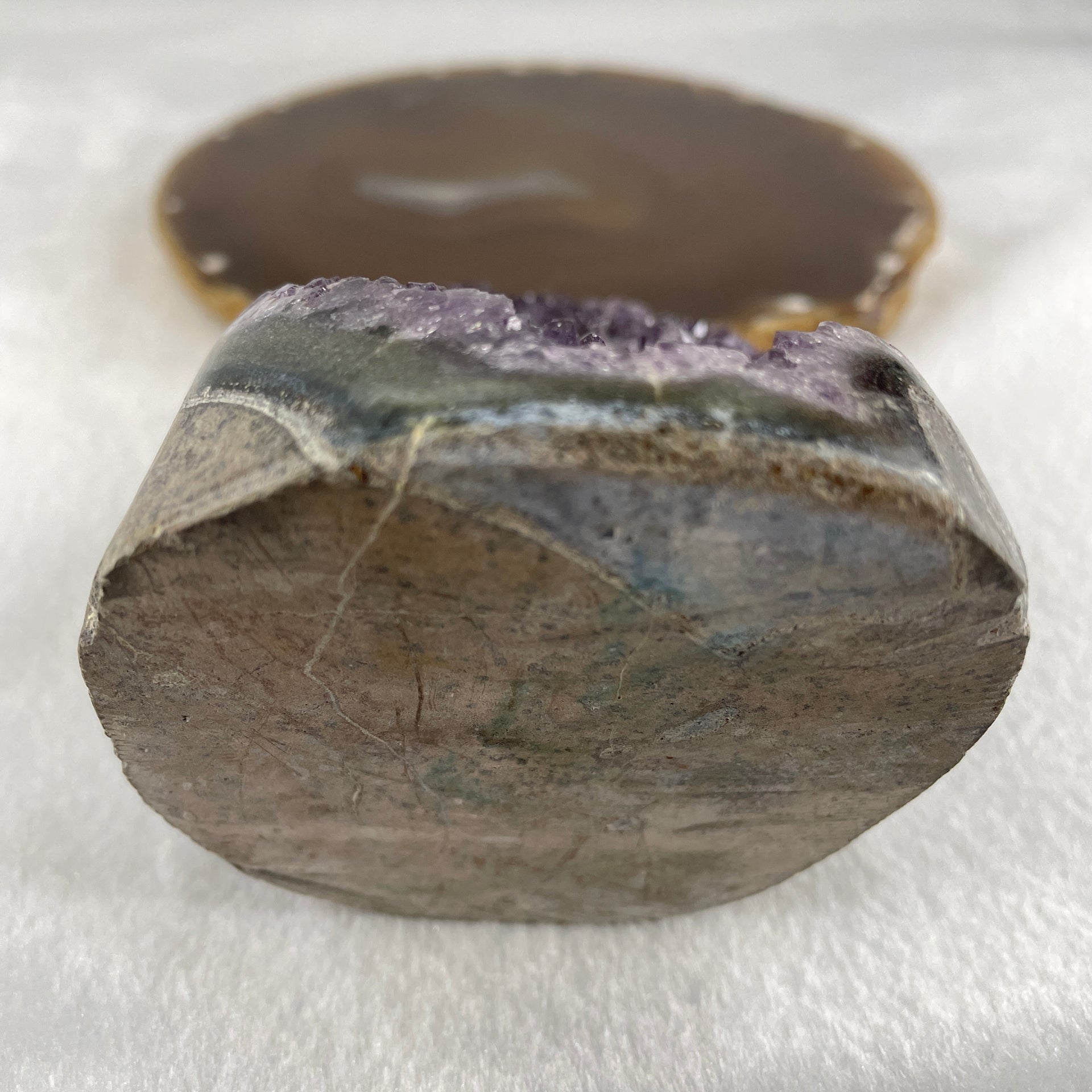 Natural Amethyst Rough Irregular Shaped Display 598.6g 72.8 by 80.3 by 90.0mm - Huangs Jadeite and Jewelry Pte Ltd