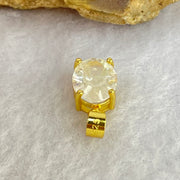 Natural Madagascar Blue Moonstone in S925 Silver Gold Color Pendant 1.17g 10.0 by 7.5 by 5.0mm - Huangs Jadeite and Jewelry Pte Ltd