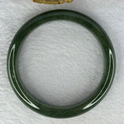 Type A Dark Full Green Jadeite Bangle Internal Diameter 56.1mm 46.59g 11.8 by 7.7mm (Very Slight Internal Line) - Huangs Jadeite and Jewelry Pte Ltd
