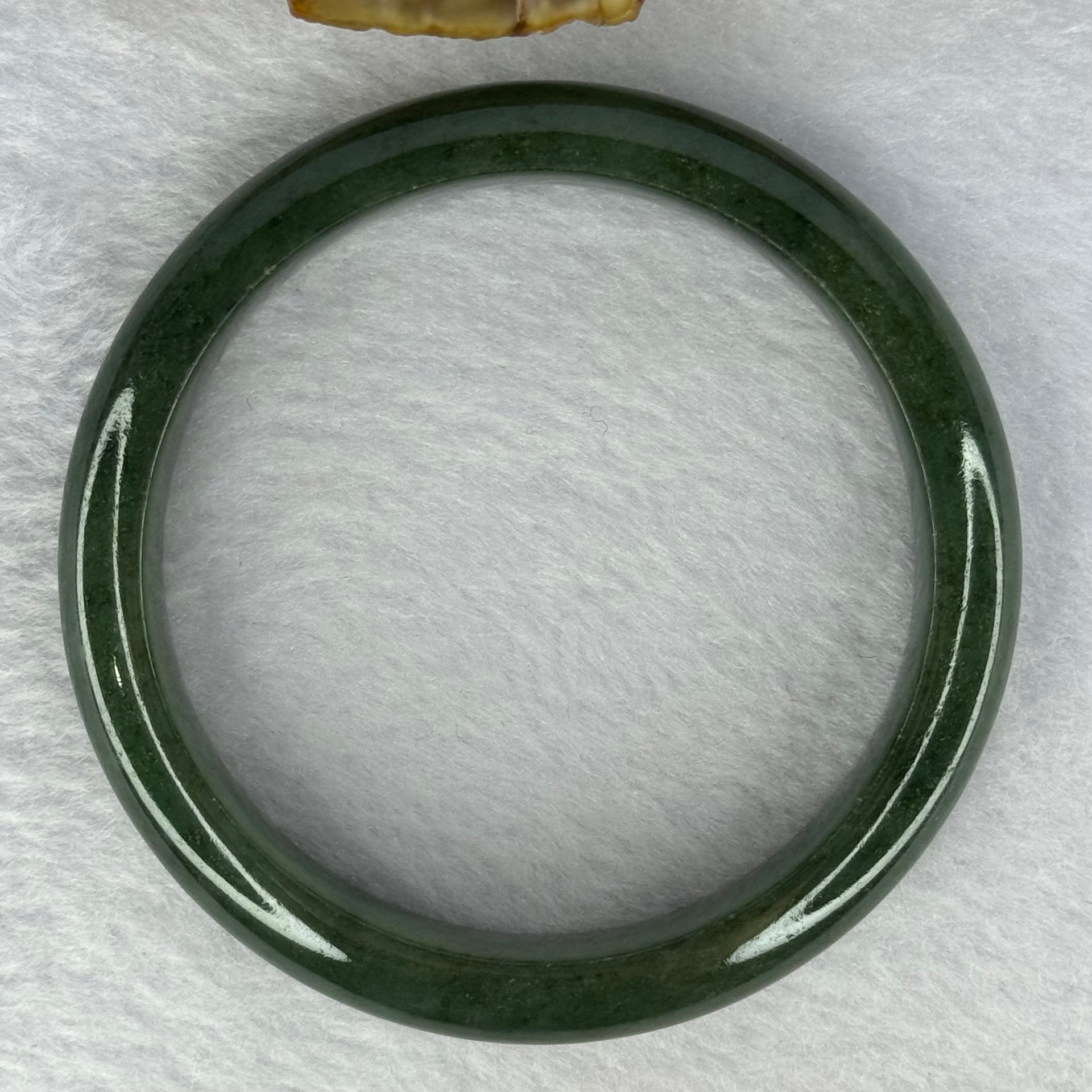 Type A Dark Full Green Jadeite Bangle Internal Diameter 56.1mm 46.59g 11.8 by 7.7mm (Very Slight Internal Line) - Huangs Jadeite and Jewelry Pte Ltd