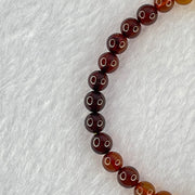 Natural Mixed Multi Color Amber Beads Bracelet 3.23g 15.5cm 5.8mm 32 Beads - Huangs Jadeite and Jewelry Pte Ltd