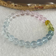 Very Very High Grade Transparent Natural Morganite Beryl Beads Bracelet 13.27g 15.5cm 7.3mm 26 Beads - Huangs Jadeite and Jewelry Pte Ltd