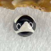 Natural Powerful Tibetan Old Oily Agate Tiger Tooth Daluo Dzi Bead Heavenly Master (Tian Zhu) 虎呀天诛 1.44g 10.3 by 10.3mm - Huangs Jadeite and Jewelry Pte Ltd