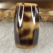 Natural Powerful Tibetan Old Oily Agate Patina Guiren Tairen Human Dzi Bead Totem Amulet Heavenly Master (Tian Zhu) 贵人天诛 4.86g 20.2 by 11.6mm - Huangs Jadeite and Jewelry Pte Ltd