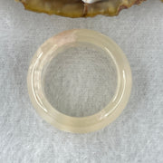Natural Pinkish Flower Agate Ring 5.52g 9.5 by 4.0mm US 9.2 HK 20.5 - Huangs Jadeite and Jewelry Pte Ltd