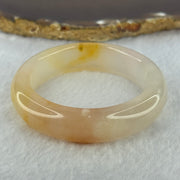 Transparent Peach Yellow Quartzite Jade Bangle 天山水沫玉手镯 47.49g Internal Diameter 48.2mm 14.2 by 9.0mm - Huangs Jadeite and Jewelry Pte Ltd