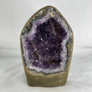 Natural Amethyst Cave with Wooden Stand 3,849.40g 145.8 by 132.6 by 160.0mm - Huangs Jadeite and Jewelry Pte Ltd