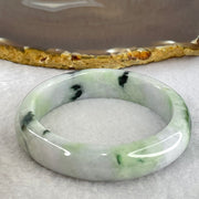 Type A Lavender with Green Piao Hua Jadeite Bangle Internal Diameter 55.4mm 64.10g 14.1 by 8.9mm (Internal Lines) - Huangs Jadeite and Jewelry Pte Ltd