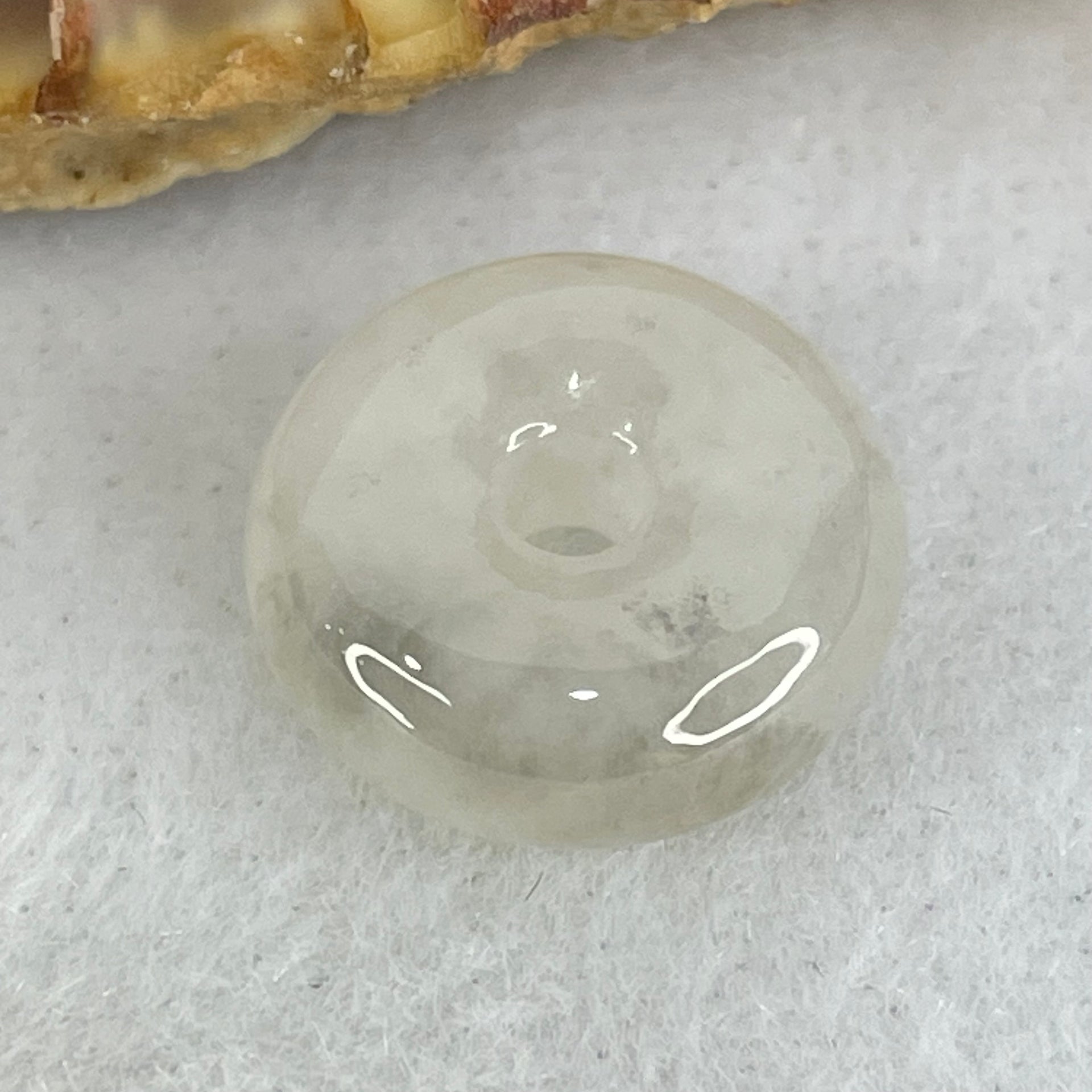 Type A Semi Icy Light Lavender With Wuji Grey Jadeite Ping An Kou Charm/Pendant 2.19g 13.6 by 5.7mm - Huangs Jadeite and Jewelry Pte Ltd
