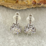 0.5 Ct Colourless Round Brilliant Diameter 5.0mm D VVS1 Excellent Cut Excellent Polish Excellent Symmetry None Florescence Moissanite in S925 Silver Earrings GRA 218444635 - Huangs Jadeite and Jewelry Pte Ltd