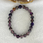 Good Grade Natural Blackcurrant Super 7 Beads Bracelet 12.59g 14cm 7.3mm 24 Beads - Huangs Jadeite and Jewelry Pte Ltd