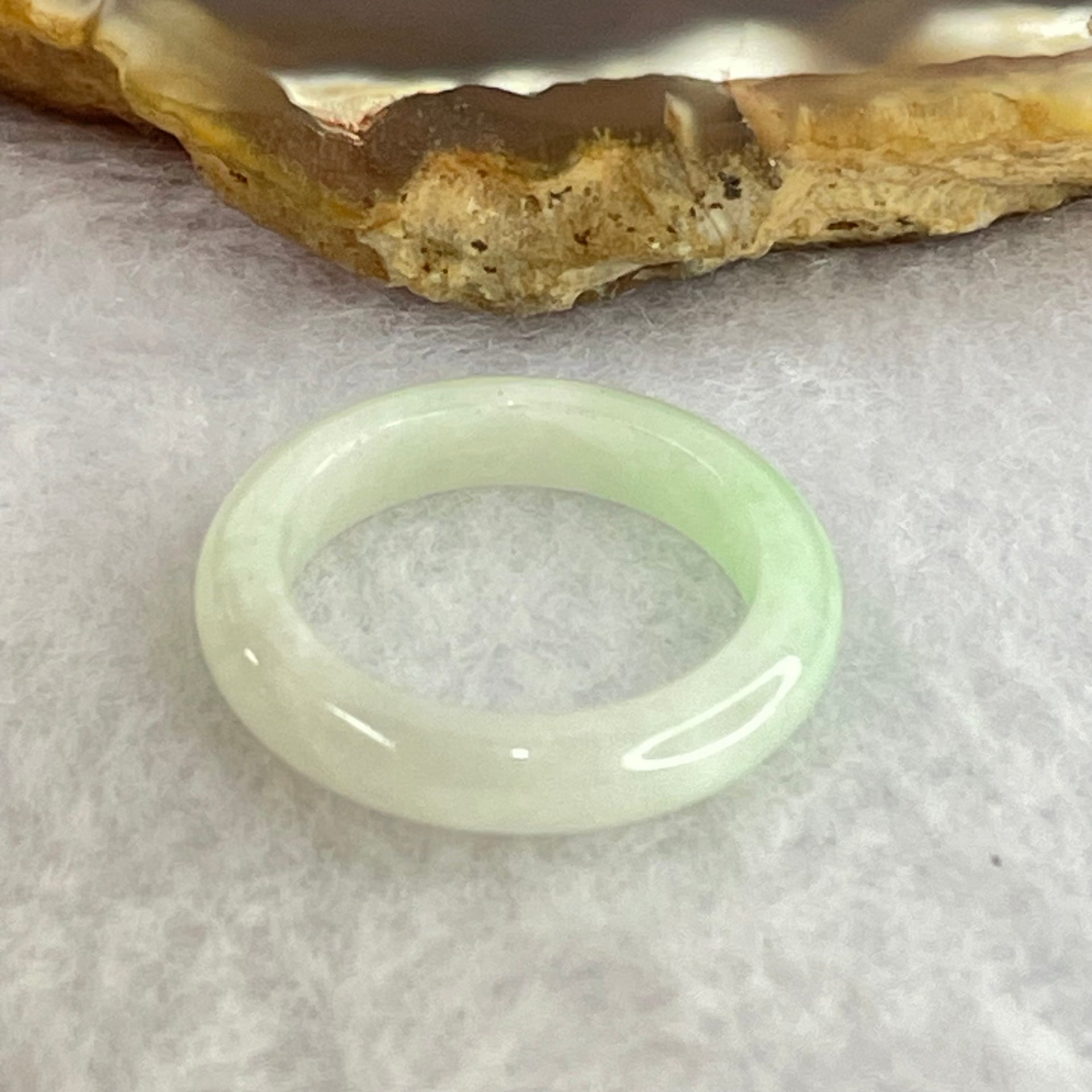 Type A Light Green Jadeite Ring 2.54g 4.6 by 3.4mm US7.25 HK16 (Internal Line) - Huangs Jadeite and Jewelry Pte Ltd