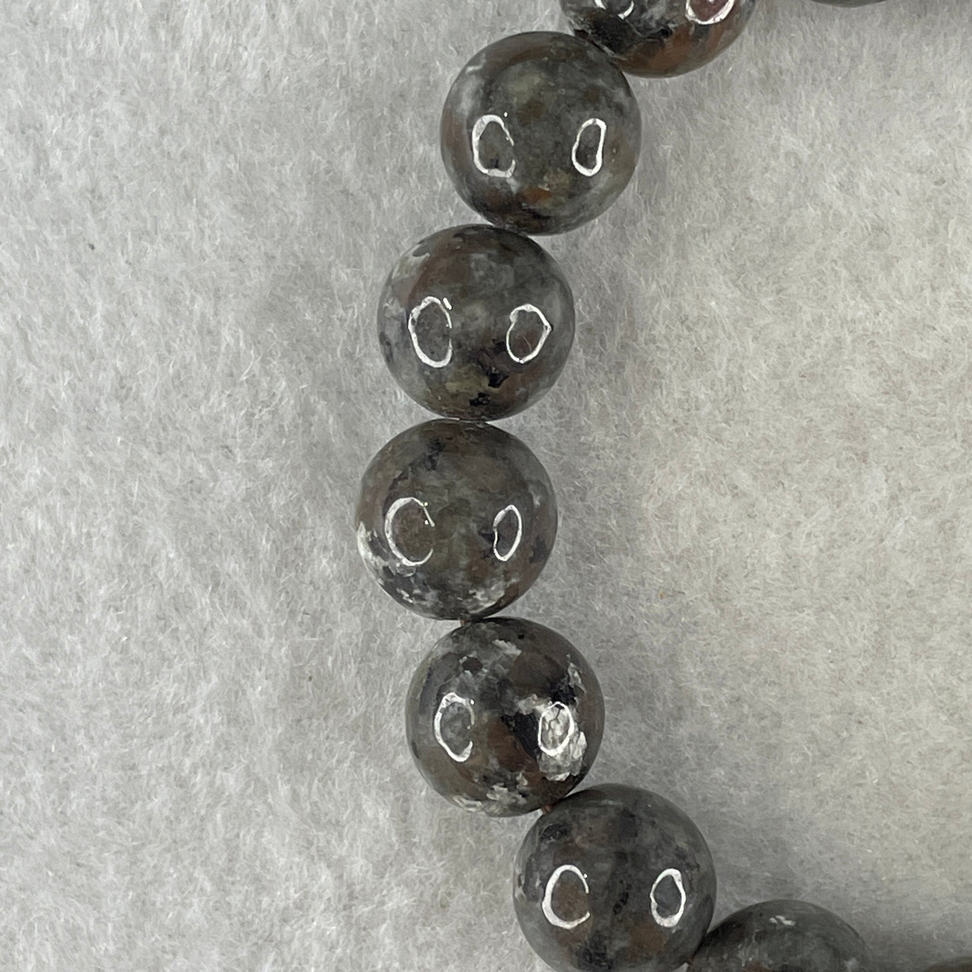 Natural Yooperlite Beads Bracelet 33.47g 16cm 11.3mm 18Beads - Huangs Jadeite and Jewelry Pte Ltd