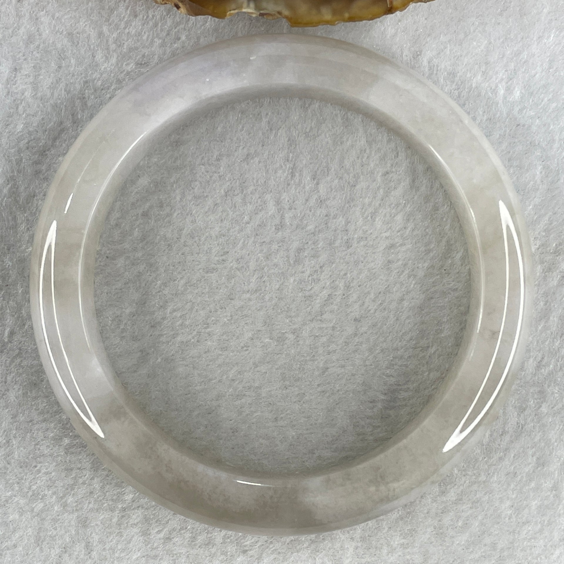 Certified Natural Type A Faint Lavender to Faint Brownish Piao Hua Jadeite Bangle 64.36g Internal Diameter 59.1mm by 12.3 by 9.6mm (Close to Perfect) - Huangs Jadeite and Jewelry Pte Ltd