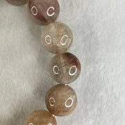 Average Grade Natural Copper with Green Rutilated Quartz Beads Bracelet 70.65g 16cm 15.4mm 14 Beads - Huangs Jadeite and Jewelry Pte Ltd