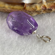 Natural Amethyst Pebble Pendant 2.91g 16.5 by 11.3mm - Huangs Jadeite and Jewelry Pte Ltd