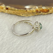 Type A Icy Blueish Green in S925 Sliver Ring (Adjustable Size) 2.63g 5.7 by 2.5mm - Huangs Jadeite and Jewelry Pte Ltd