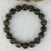 Natural Black Auralite 23 Bracelet 天然黑激光23手链 38.65g 18cm 11.7mm 18 Beads - Huangs Jadeite and Jewelry Pte Ltd